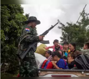 militray junta is back to barracks as Myanmar rebel seize the town