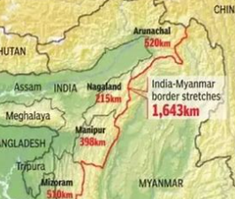 2.4 km of the border with Myanmar